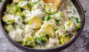 Brussels Sprouts in Alfredo Sauce Recipe