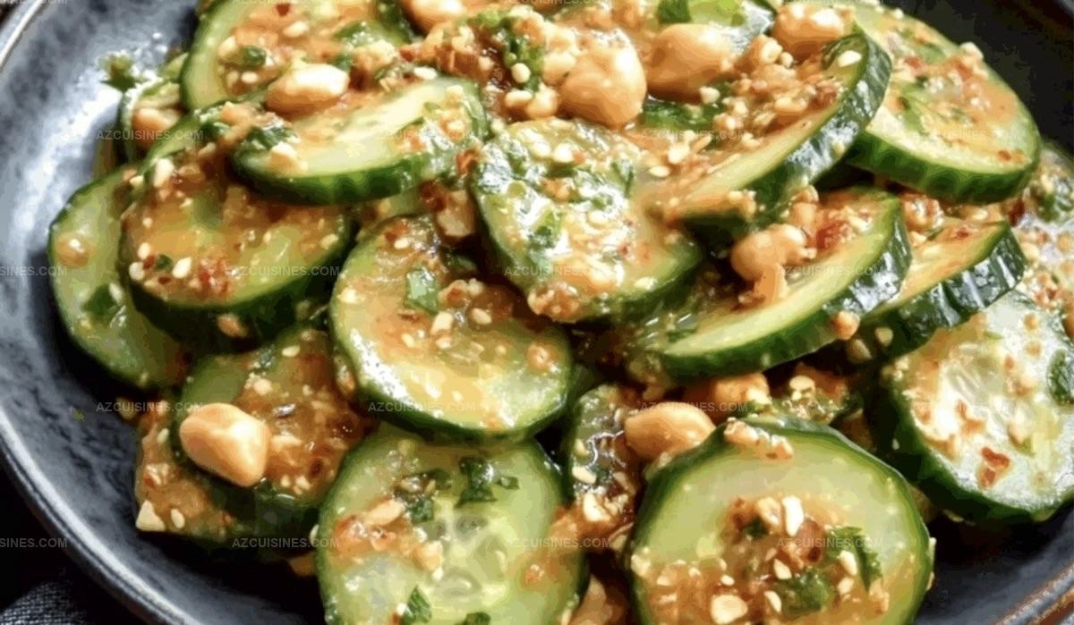 Cucumbers in Spicy Peanut Sauce Recipe