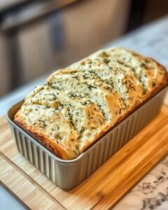 Soft, Fluffy Herb & Cheese Bread with a Golden, Savory Crust Recipe