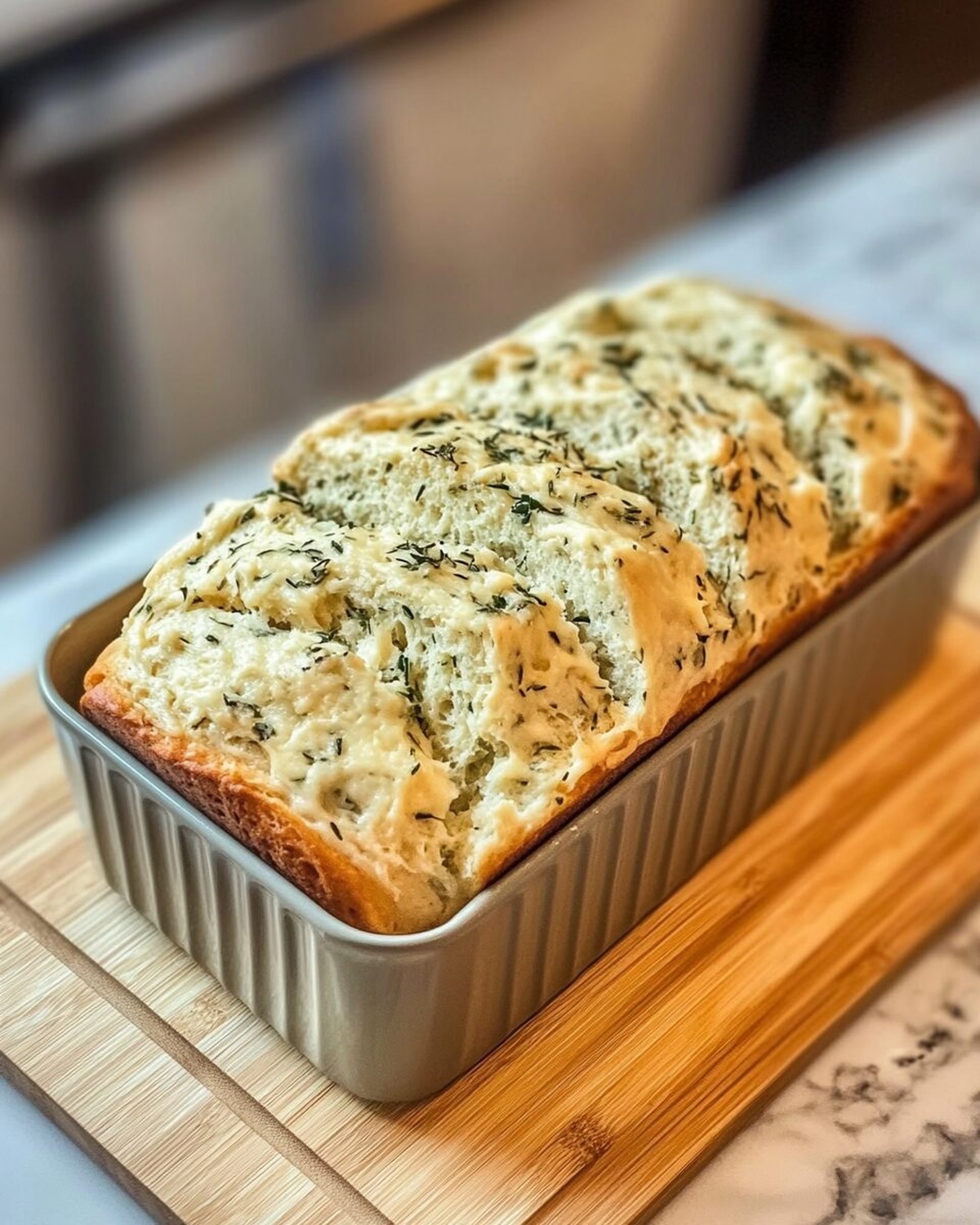 Soft, Fluffy Herb & Cheese Bread with a Golden, Savory Crust Recipe