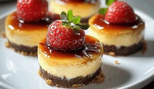 Chocolate-Dipped Strawberry Mini Cheesecakes Recipe