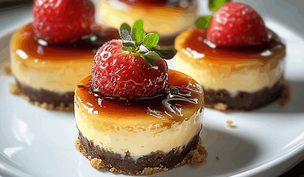 Chocolate-Dipped Strawberry Mini Cheesecakes Recipe