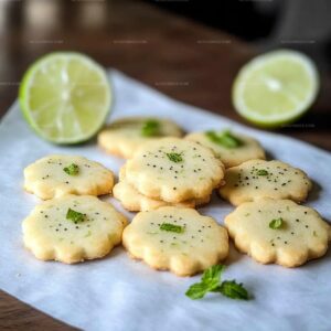 Mint Lime Shortbread Cookies Recipe