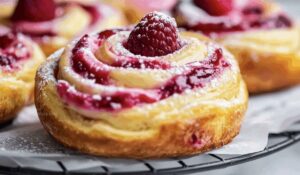 Lagkagesnegle (Raspberry Swirls with Vanilla Pastry Cream) Recipe