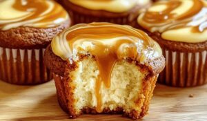 Pumpkin Cream Cheese Muffins with Caramel Swirl Recipe