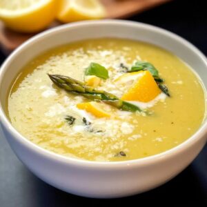 Asparagus Soup with Lemon and Parmesan Recipe
