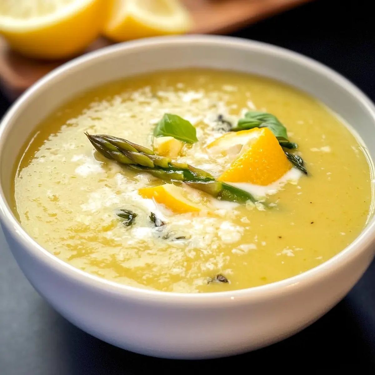 Asparagus Soup with Lemon and Parmesan Recipe