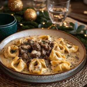 Beef & Parmesan Tortellini In Creamy Sauce Recipe
