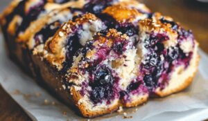 Roasted Blueberry Pull-Apart Loaf Recipe