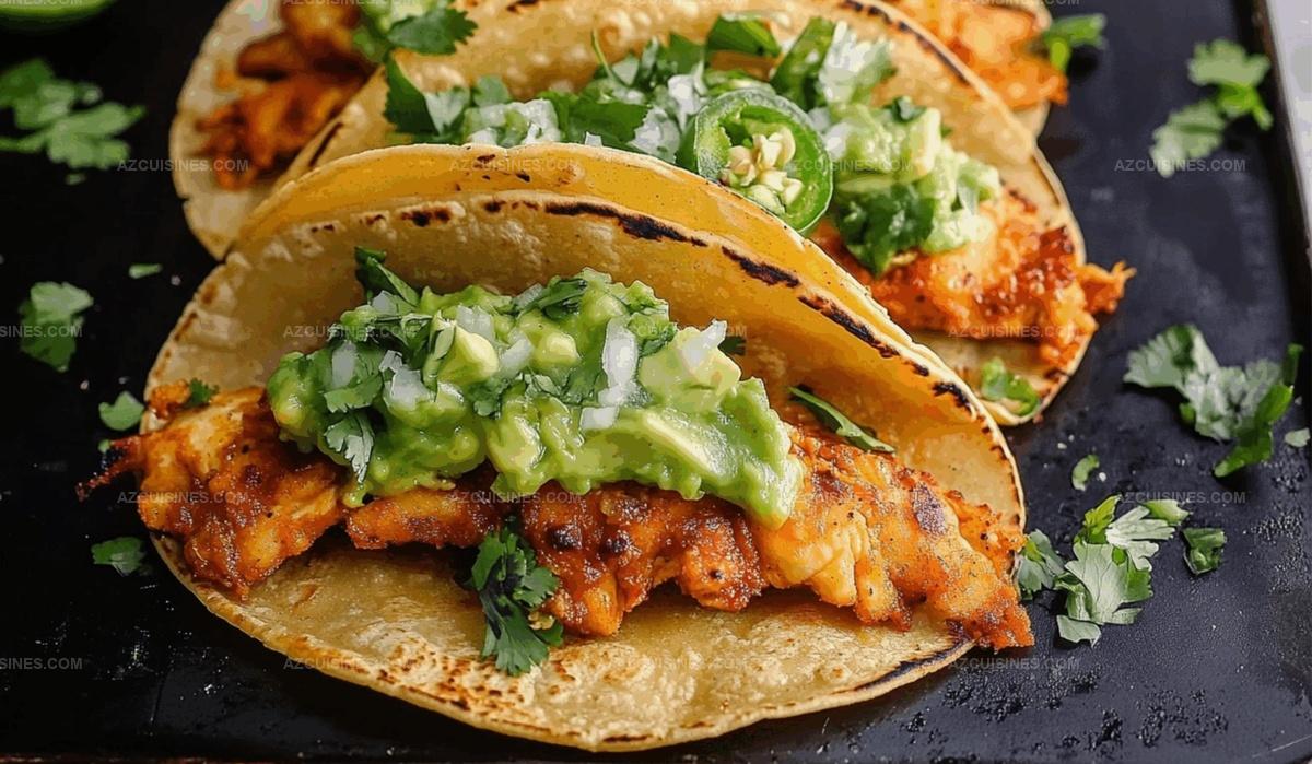 Poblano Chicken Tacos With Avocado-Jalapeno Salsa Recipe