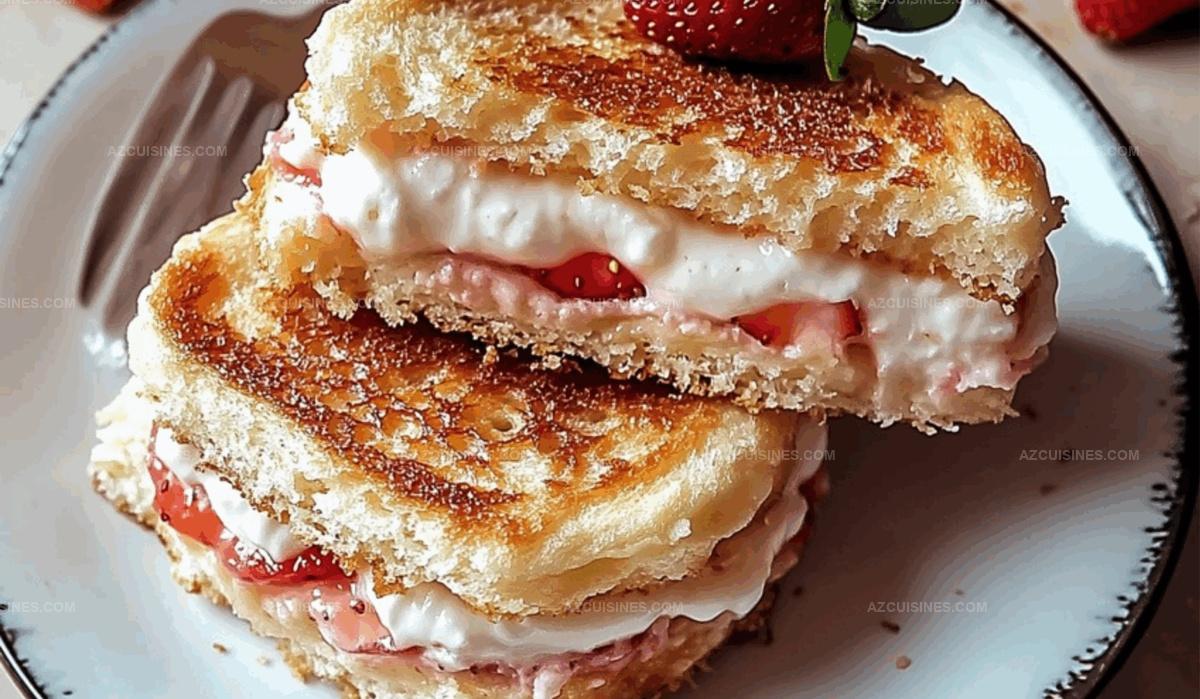 Fried Strawberry Cheesecake Sandwiches Recipe