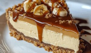Banana Caramel Peanut Butter Cheesecake Recipe