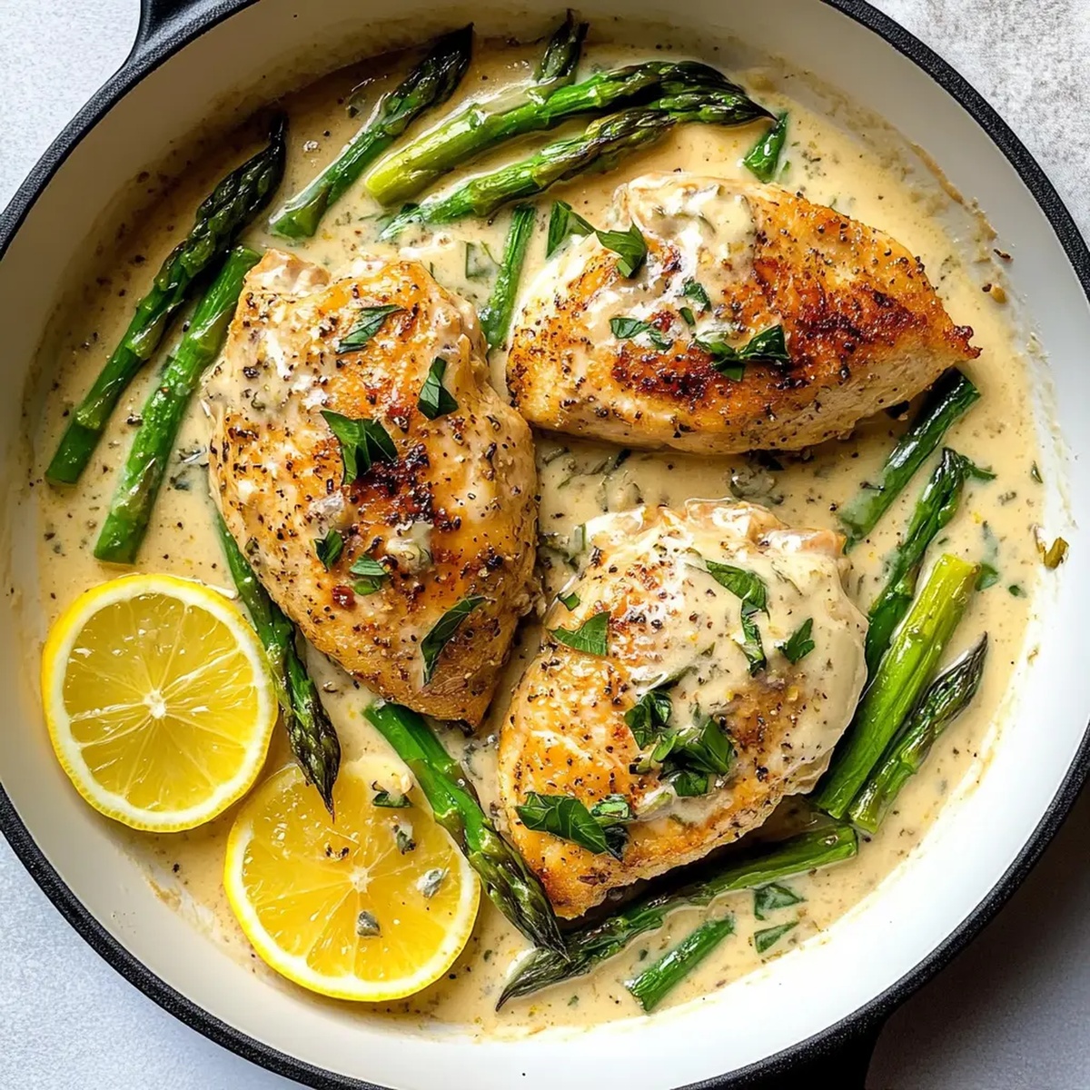 Lemon Chicken and Asparagus Skillet Recipe