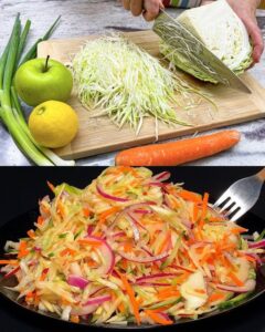 Cabbage, Carrot, and Apple Salad Recipe