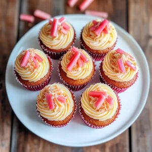 Rhubarb Custard Cupcakes Recipe