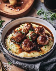 Savory Coq au Vin Chicken Meatballs Recipe