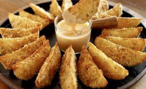 Golden Parmesan Potatoes with a Garlic Twist Recipe