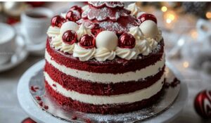 Red Velvet Christmas Tree Cake Recipe