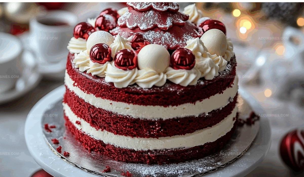 Red Velvet Christmas Tree Cake Recipe