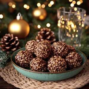 Christmas Chocolate Rice Krispie Balls Recipe