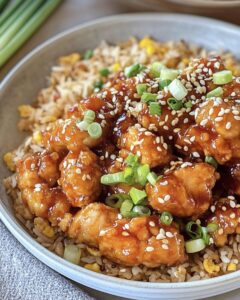 Crispy Sesame Chicken and Fried Rice Recipe