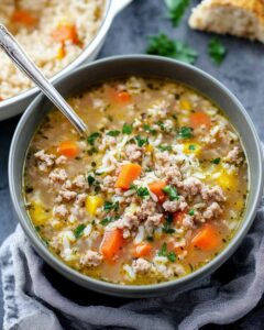 Ground Turkey and Rice Soup Recipe