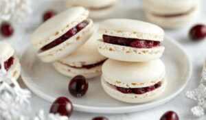 White Chocolate Cranberry Macarons Recipe