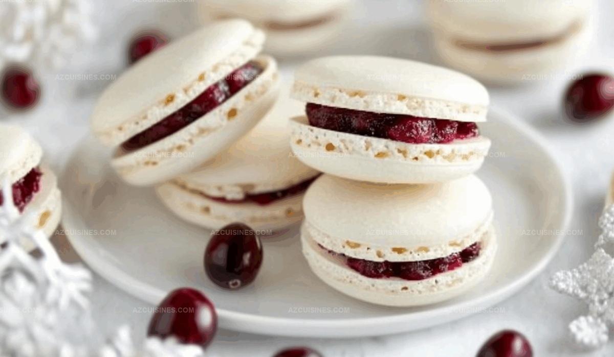 White Chocolate Cranberry Macarons Recipe