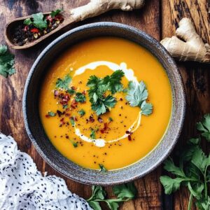 Carrot Soup with Ginger and Turmeric Recipe