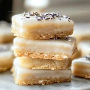 Iced Lemon Lavender Shortbread Cookies Recipe