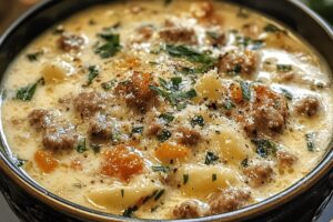 Creamy Parmesan Italian Sausage Soup Recipe
