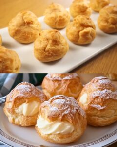 Classic Puff Pastry with Custard and Whipped Cream Filling Recipe