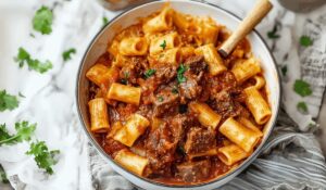 Beef Pasta In Tomato Sauce Recipe