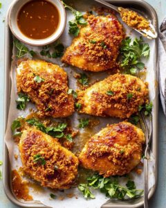 Crispy Maple Dijon Glazed Chicken Recipe
