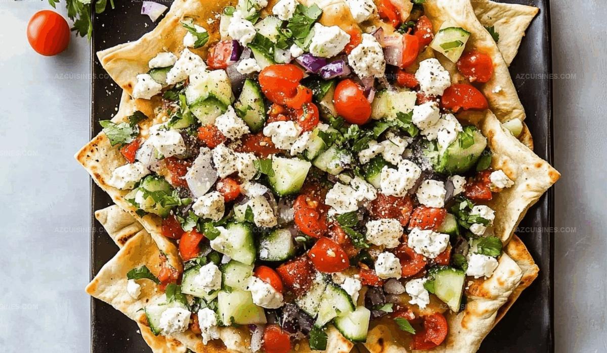Vegetarian Greek Pita Nachos Recipe