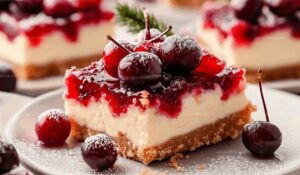 Christmas Cherry Cheesecake Bars Recipe