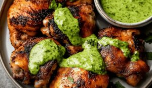 Peruvian Chicken with Green Sauce Recipe