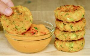 Chickpea Veggie Patties with Sweet Potato Mash Recipe