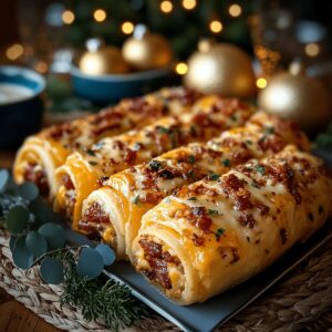 Garlic Butter Bacon Cheeseburger Rollups Recipe