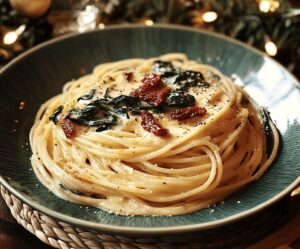 Spaghetti & Spinach With Sun-Dried Tomato Cream Sauce Recipe