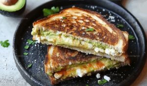 Avocado Hummus Feta Grilled Cheese Recipe
