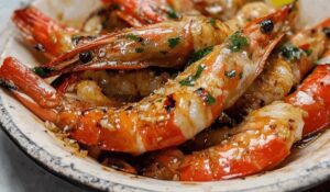 BBQ Grilled Prawns With Garlic, Lemon & Chilli Recipe
