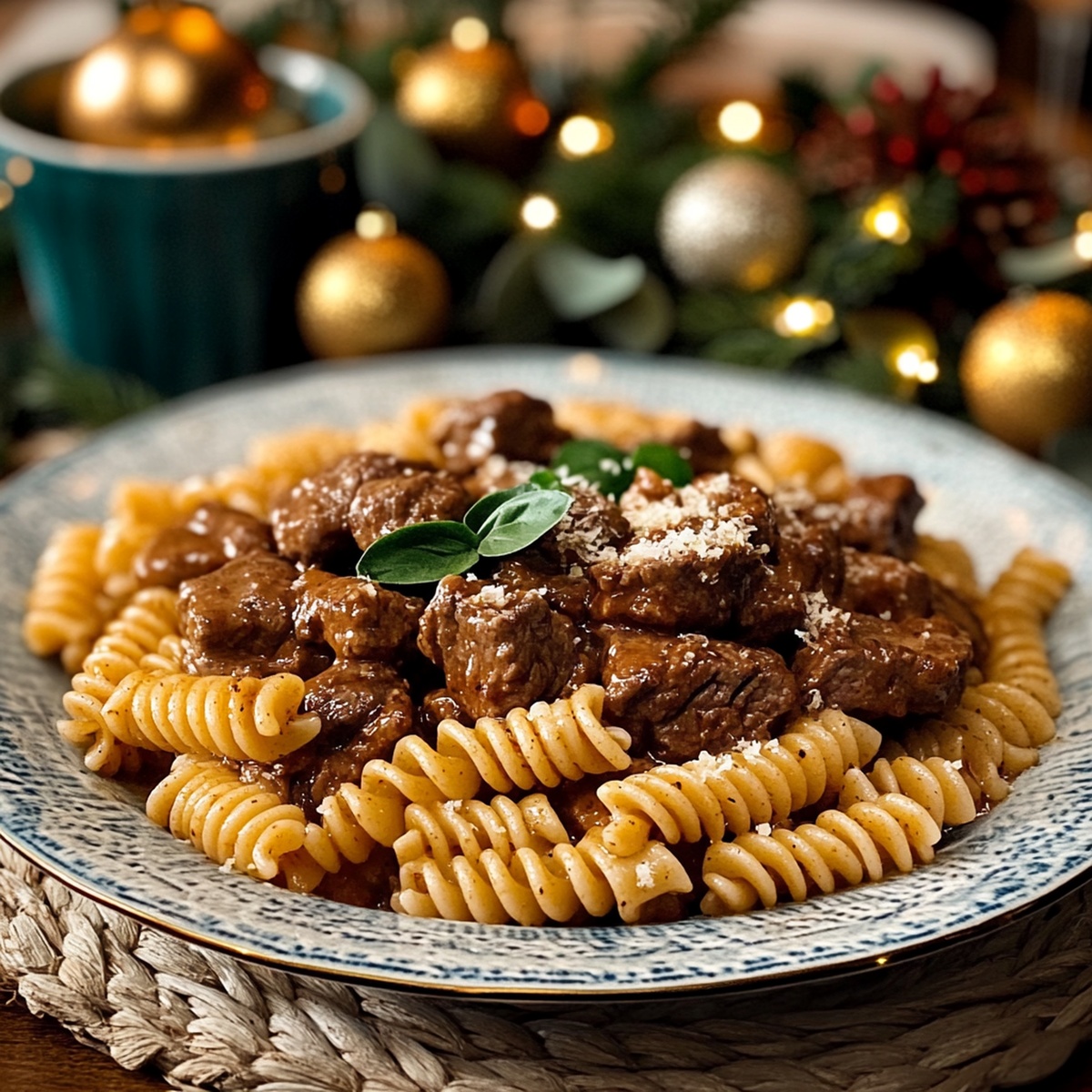 Beef And Rotini In Garlic Parmesan Sauce Recipe