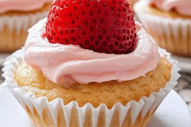 Baking Strawberries and Cream Cupcakes